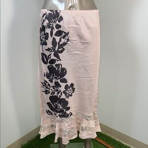 Free People Intimate Floral Print Pink Skirt NWT